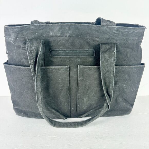 Dagne Dover Vida Organic Cotton Tote Laptop Bag Black - Picture 1 of 9